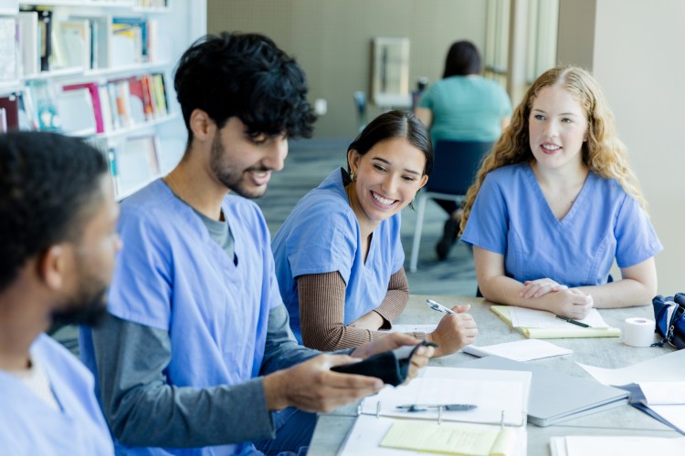 A Group of Nursing Students Studies Together..jpg
